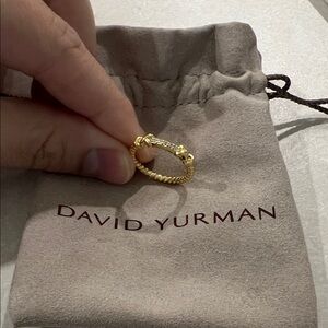 David Yurman 18k Gold Twisted Ring